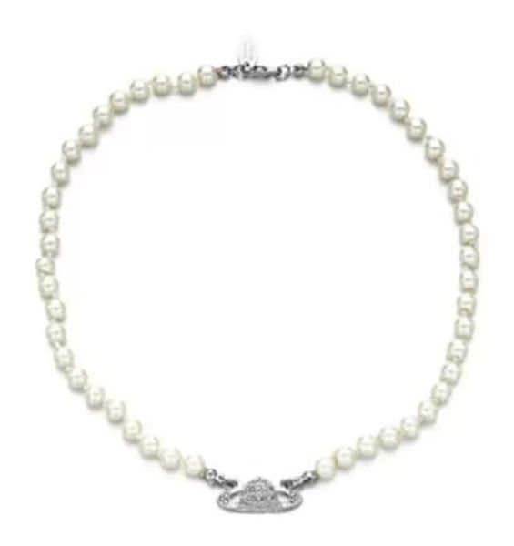 

fashion crystal pearl necklace clavicle chain beaded necklace baroque choker for women party jewelry gift, Silver