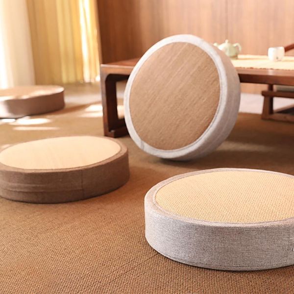 

cushion/decorative pillow futon mat straw sitting cushion thicken woven high elastic cotton for people to sit or rest rustic breathable incr