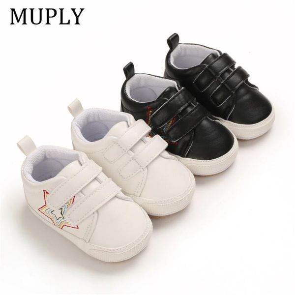 

first walkers baby shoes retro leather boy girl multicolor toddler rubber sole anti-slip infant born moccasins