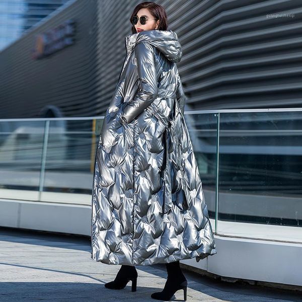 

women's down & parkas winter hooded cotton padded jacket for women, Black