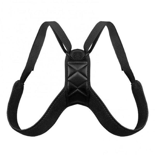 

back support brace posture corrector adjustable straightener breathable, Black;blue