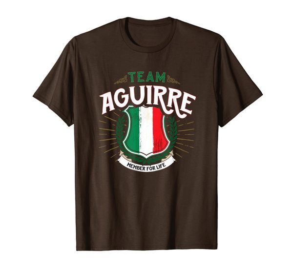

team aguirre last name member for life familia t-shirt, White;black