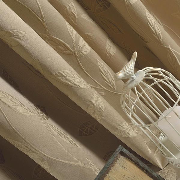 

curtain & drapes jacquard three-dimensional curtains for living dining room bedroom leaf plain simple modern nordic style