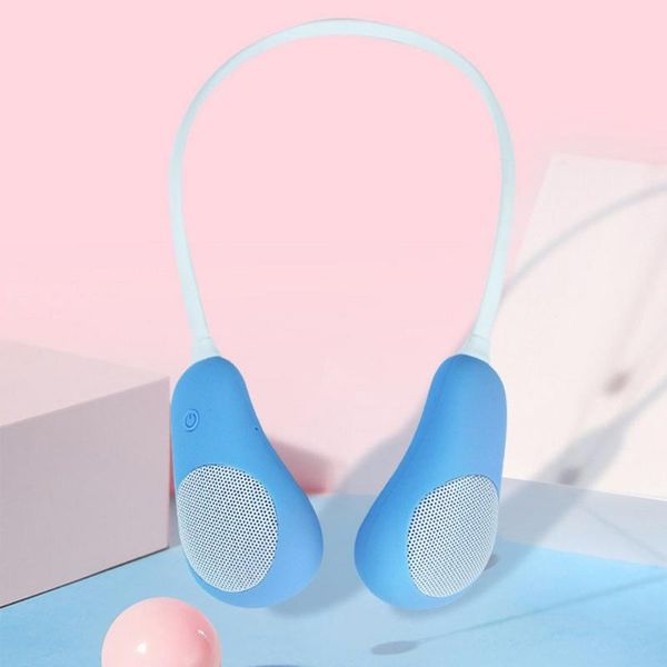 

mini speakers neck bluetooth-compatible speaker wearable wireless bass surround stereo sound hands-with microphone outdoor sports