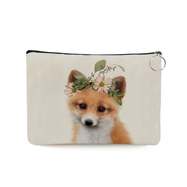 

cosmetic bags & cases cute garland animal panda cat deer tiger print women lady makeup bag beauty case travel organizer toiletry
