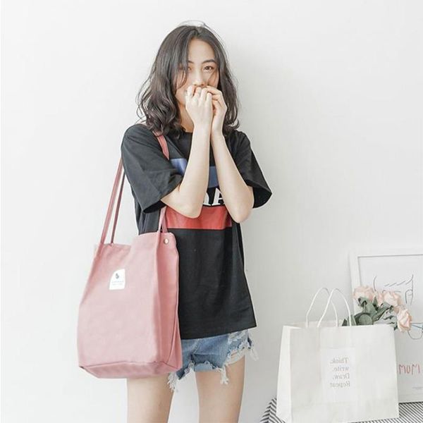 

literary version of the college canvas bag ins large-capacity cloth female simple korean forest single all-match shoulder and vcedk
