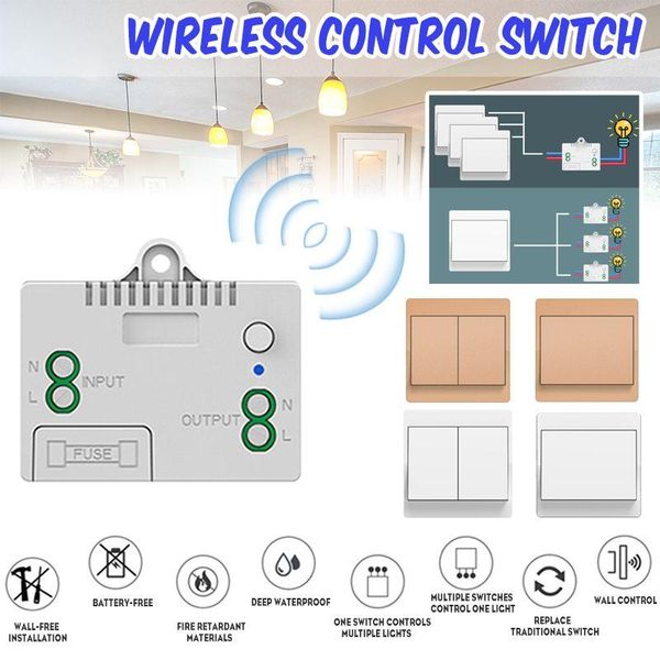 

smart home control 433mhz wireless rf remote switch self powered light wall panel for corridor room