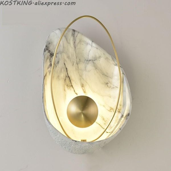 

wall lamp modern design light luxury brass villa living room decoration