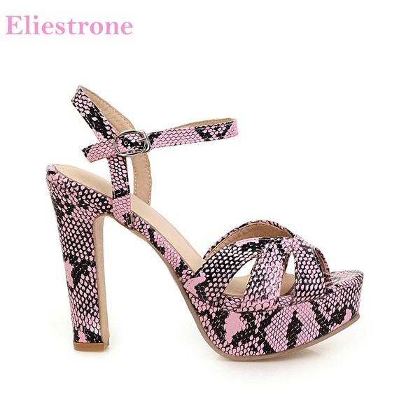 

brand fashion pink brown women platform sandals rome spike high heel lady dress shoes plus big size 43, Black