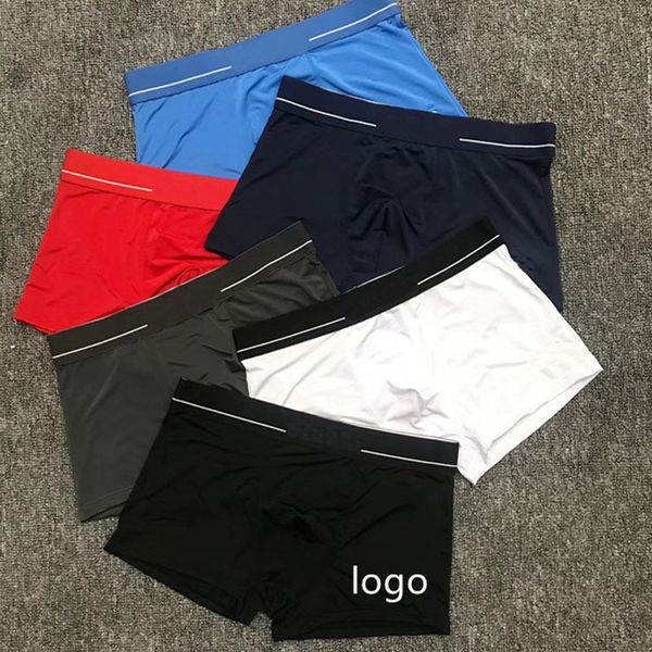 

classic comfortable mens underpants fashionable breathable casual shorts boxer for men solid printes four legged boxers, Black;white
