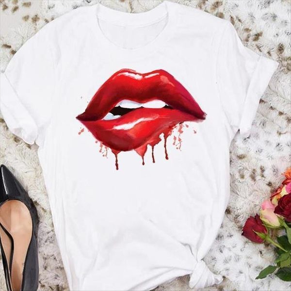

cartoon watercolor summer tshirts women t shirt fashion clothes graphic print tee, White