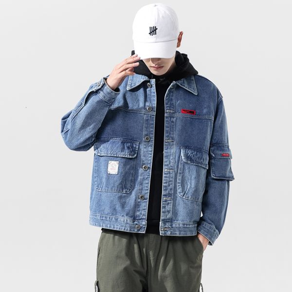 

men's jackets mens plus size denim male for men bomber jeans coat casaco masculino streetwear blue casual 1cwk, Black;brown