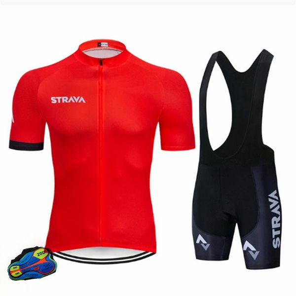 

racing sets 2021 strava breathable red cycling jersey summer anti-pilling eco-friendly bike clothing road team bicycle shirt, Black;blue