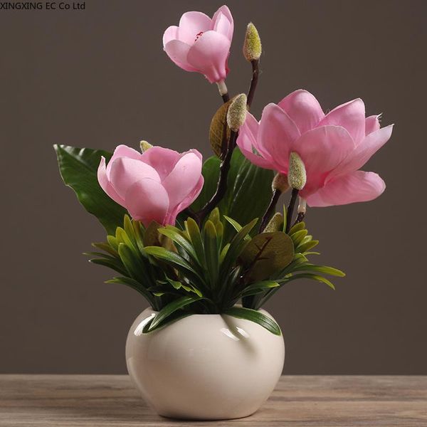 

vases artificial flower potted ornaments floral plastic ceramic pots modern living room home decoration accessories