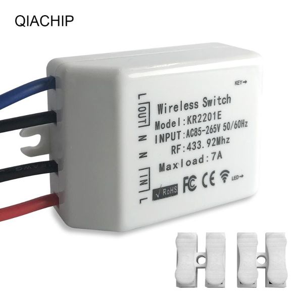 

smart home control qiachip 433 mhz wireless ac 110v 220v 1 ch remote switch mando garaje receiver remoto for light lamp door opener diy