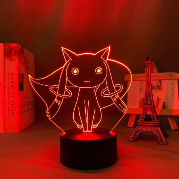 

night lights anime led light puella magi madoka magica for bedroom decoration nightlight birthday gift room decor table 3d lamp