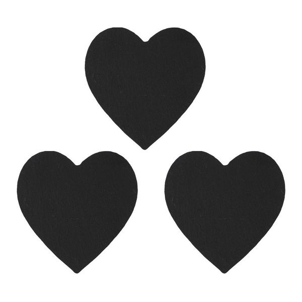 

mats & pads 3pcs delicate slate cup mat chic heart shape home table protector