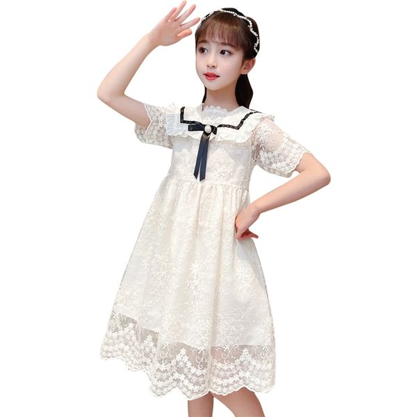 

dresses for girls lace kids big bow party children summer children's clothing 6 8 10 12 14 210527, Red;yellow