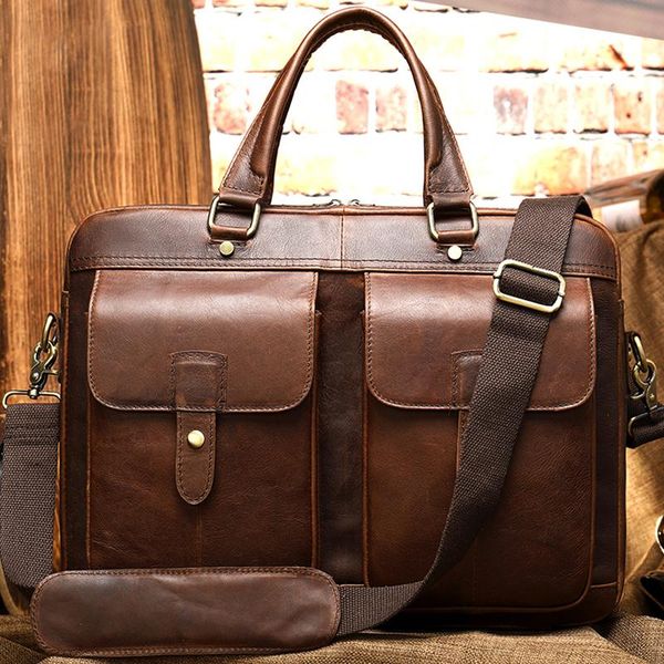 

briefcases luufan men's bag genuine leather briefcase men totes 15 lapoffice bags for lawyer computer male
