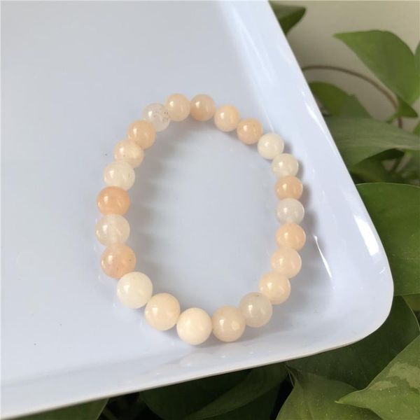 

charm bracelets pink aventurine bracelet natural stone, Golden;silver