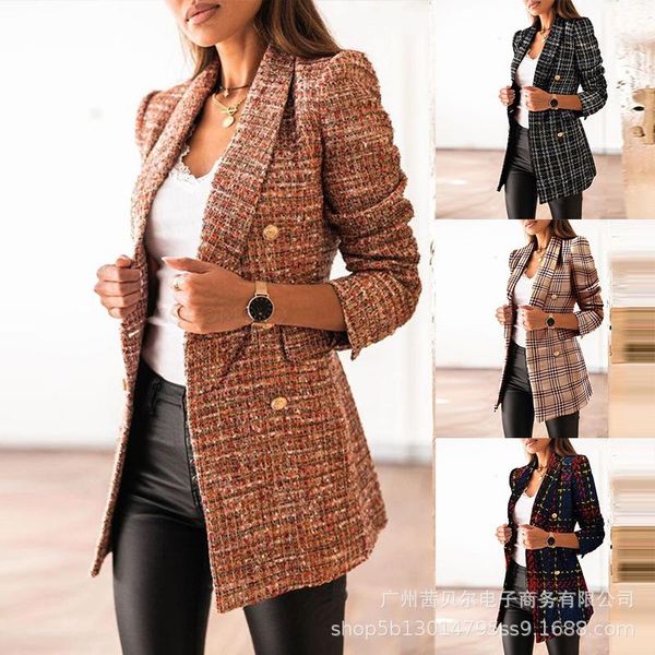 

women's suits & blazers 2021 loose-collar slim-fit blazer, White;black