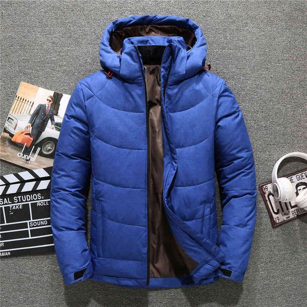 

brand & 2019 tace luxury shark winter man jackets hooded windbreakers warm white duck down jacket men snow coats 3xl, Black