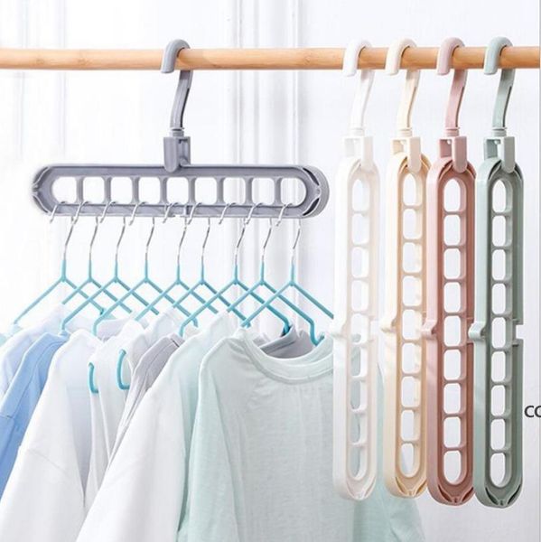 

10pcs multi-port support hangers clothing racks multifunction drying hanger housekeeping organization magic rack
