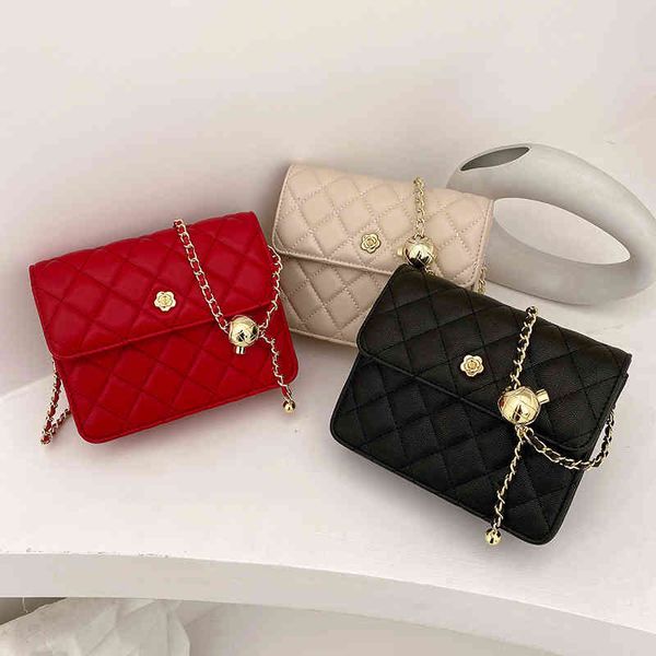 

bags handbag hands golden ball square fat man lingge chain one shoulder messenger bead, Black;red