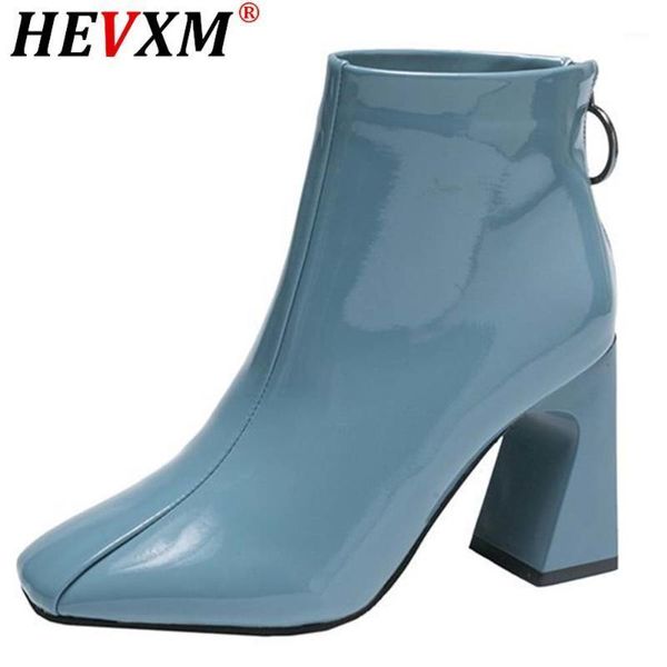

boots hevxm 2021 arrivals ins wholesale fashion women shoes blue strange style trendy spring bootie ladies1, Black