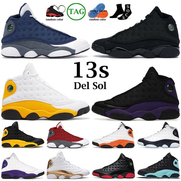 

men women basketball shoes 13 13s del sol court purple obsidian flint black cat bred chicago playground soar green mens trainers outdoor spo