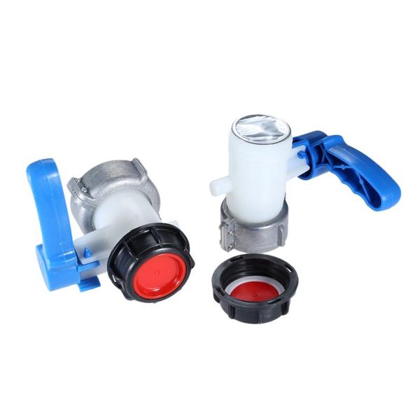 

watering equipments dn40 dn50 aluminium ibc tank valve male manual ball garden water connectors acid alkaline corrosion resistance