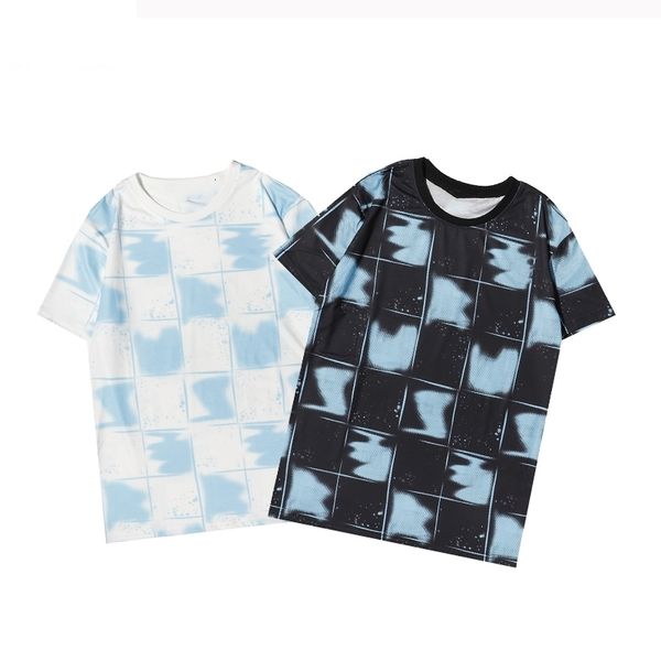 

summer new trendy brand t-shirt short-sleeved fashion all-match men and women with the same style19u, White;black