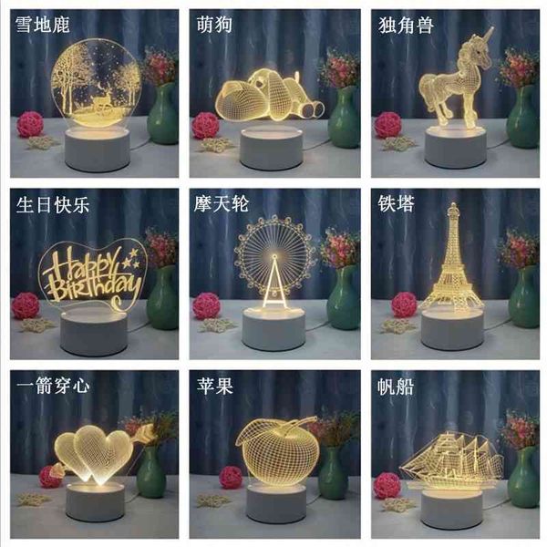 

acrylic 3d night creative new strange ferris wheel led gift table lamp