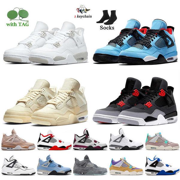 

outdoor sports 4s trainers basketball shoes women men 4 white oreo sail infrared shimmer diy black cat fire red designer sneakers wild