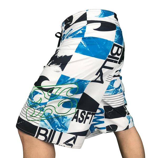 

men's shorts men's plaid board beach gyms fitness bodybuilding summer swimsuit masculina de marca, White;black