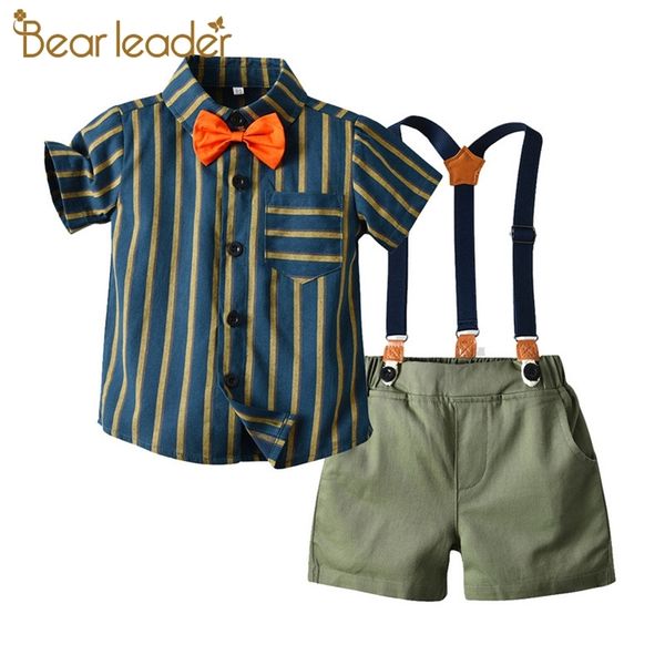 Bear Leader Casual Jungen Kleidung Sets Sommer Baby Jungen Kleidung Anzug Gentleman Stil Hemd Hosen 2 stücke Kleidung für Jungen sommer Set 210708