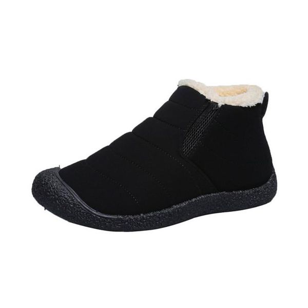 

boots mobetty autumn winter couple fashion cotton flat bottom warm casual soft shoes cross-border plus velvet snow, Black