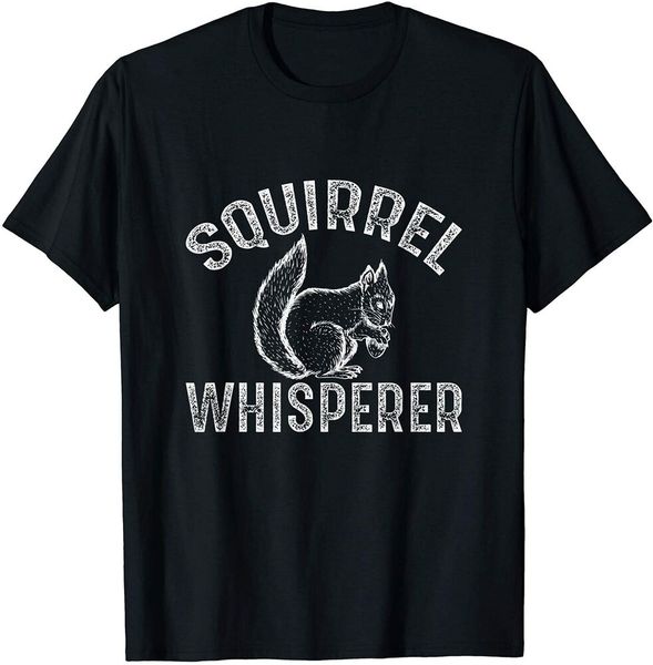 

squirrel whisperer wild nature squirrel t-shirt men boys t-shirt, White;black