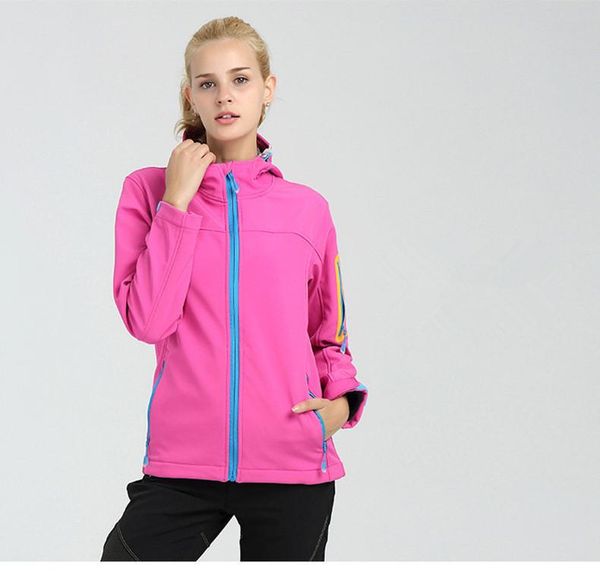 

women's jackets 2021 winter women long sleeve softshell fleece windproof coats fashion casual hoodies 89-90, Black;brown