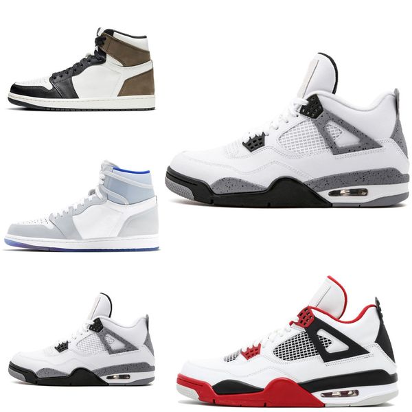 

university blue men jordan 4 4s basketball shoes hyper royal bred black cat white oreo pollen shimmer womens men trainers sports sneakers