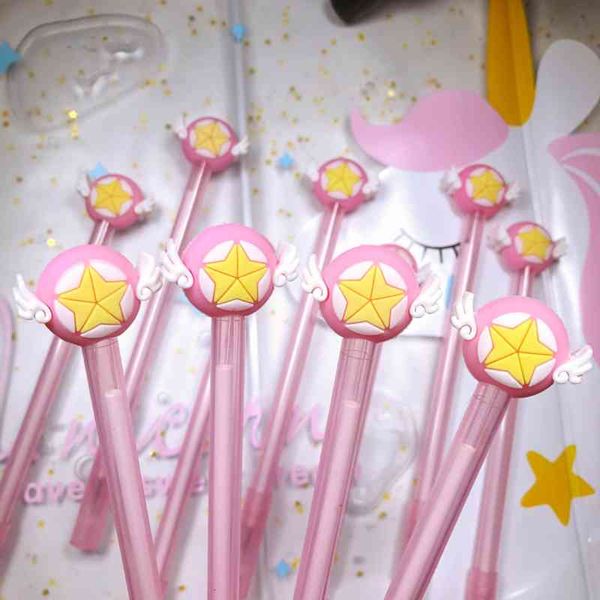 

pens girl heart star wing gel 0.5mm gel stationery sakura scepter can make gel