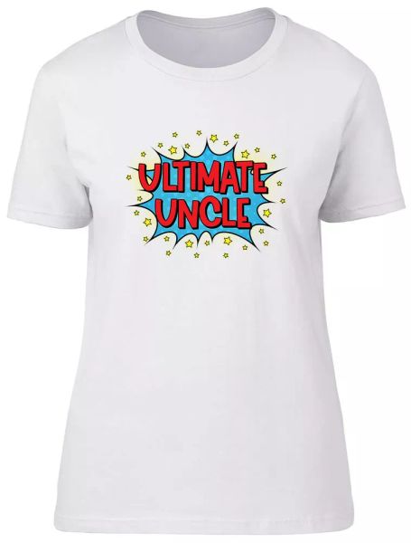 

ultimate uncle fitted womens ladies t shirt, White;black