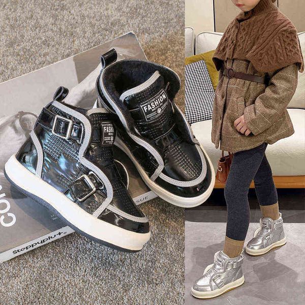 

winter kids sport sneakers children brand high shoes baby girls black chunky sneakers boys fashion casual sneakers trainers g1210, Black;red