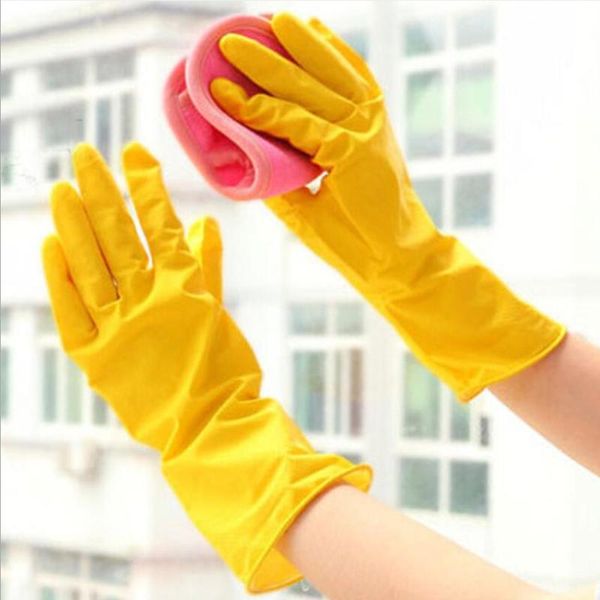 

disposable gloves hanayuki 2021 kitchen cleaning waterproof non-slip dishwashing glove elastic rubber long tools