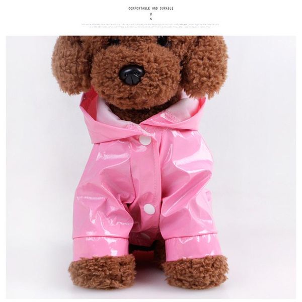 

dog apparel outdoor summer puppy pet s-xl rain coat hoody waterproof jackets pu raincoat for dogs cats clothes wholesale cloak