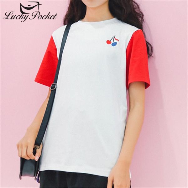 

women's t-shirt women summer slim red o-neck cotton embroidery patchwork female sweet plus size tees ladies brand casual zm518, White