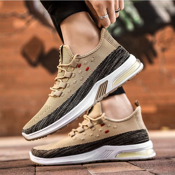 

2021 fashion running shoes for men women black white brown gray mens womens shoe comfortable breathable trainers sports sneakers size 39-44