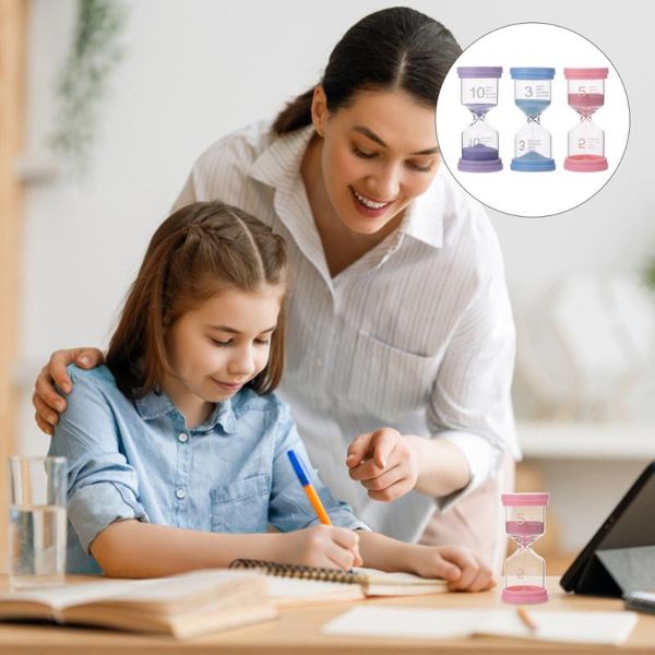 

other clocks & accessories 3 pcs 1 set exquisite timers hourglass ornaments timing tools (purple blue)