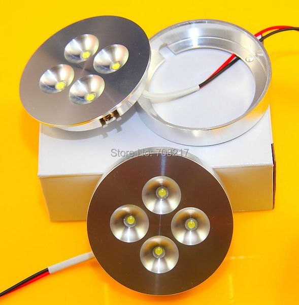 

downlights wholesale 12w cree 4x3w led downlight puck light cabinet lamp 1200lm 120 degree ac90-240v/dc12v 20pcs