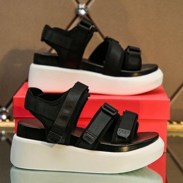 

dress shoes summer thick bottom female sport sandals hollow out open toe platform women wedge casual ladies beach, Black
